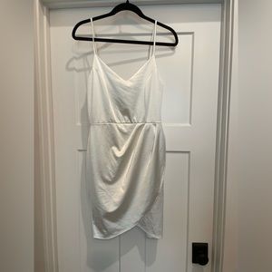Lulus white satin dress